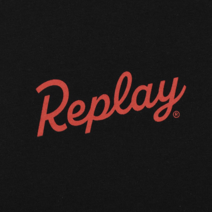 Image number 3 for Replay Graphic T Shirt Black