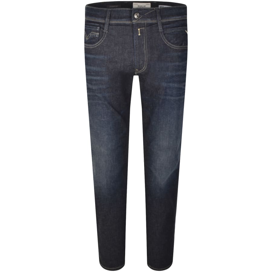 Image number 2 for Replay Anbass Slim Fit Jeans Blue