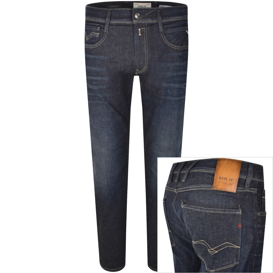 Image number 1 for Replay Anbass Slim Fit Jeans Blue