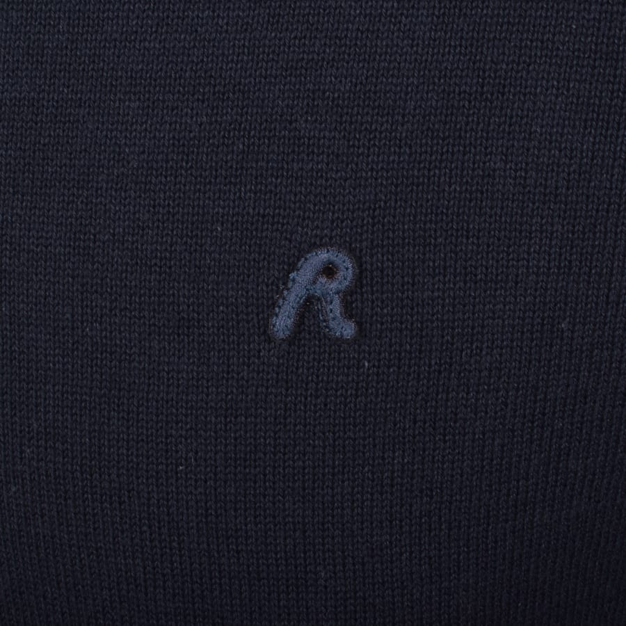 Image number 3 for Replay Crew Neck Knit Jumper Deep Blue