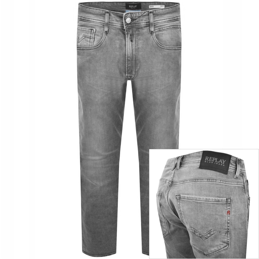 Image number 1 for Replay Rocco Jeans Medium Grey