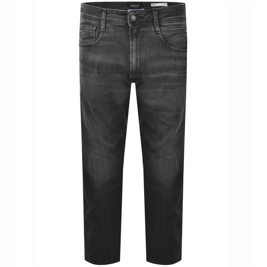 Image number 2 for Replay Rocco Jeans Dark Grey
