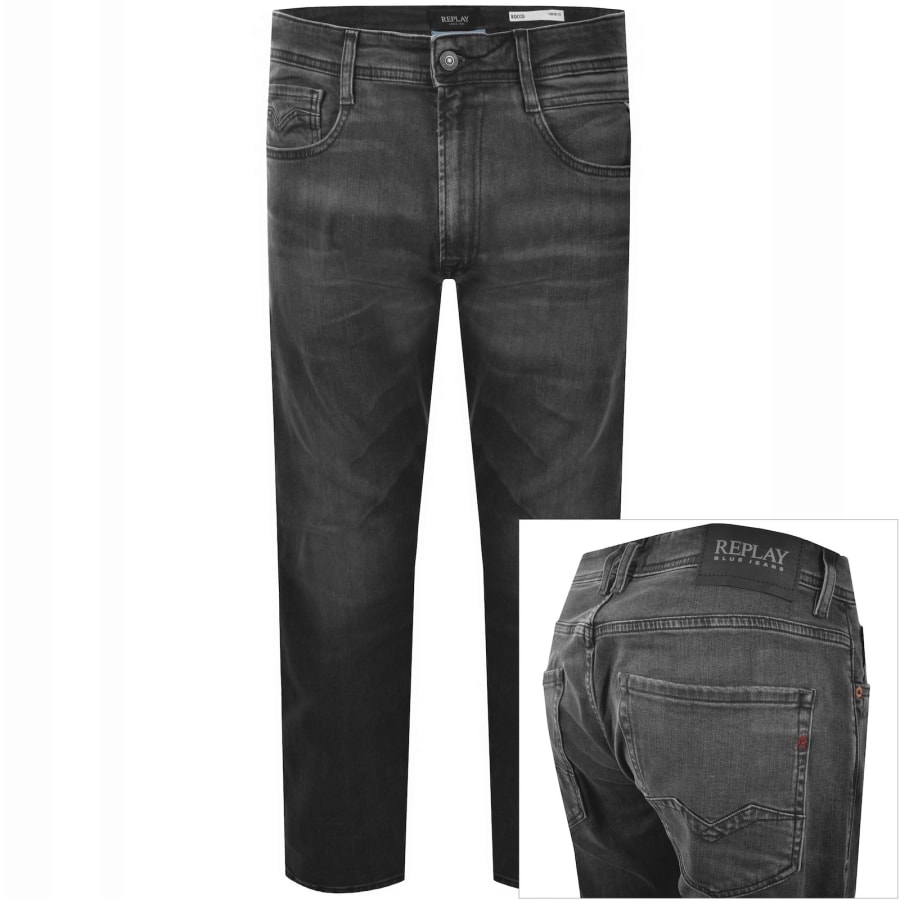 Image number 1 for Replay Rocco Jeans Dark Grey