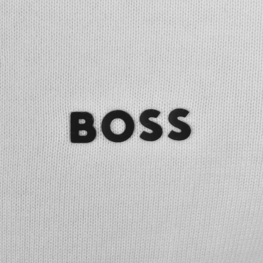 Image number 3 for BOSS Ever X Knit Polo Jumper White