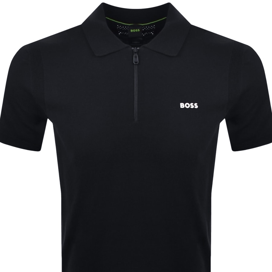 Image number 2 for BOSS Ever X Knit Polo Jumper Dark Blue