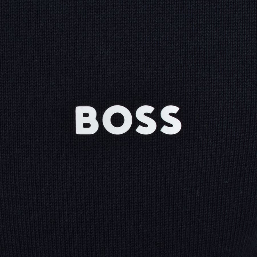 Image number 3 for BOSS Ever X Knit Polo Jumper Dark Blue