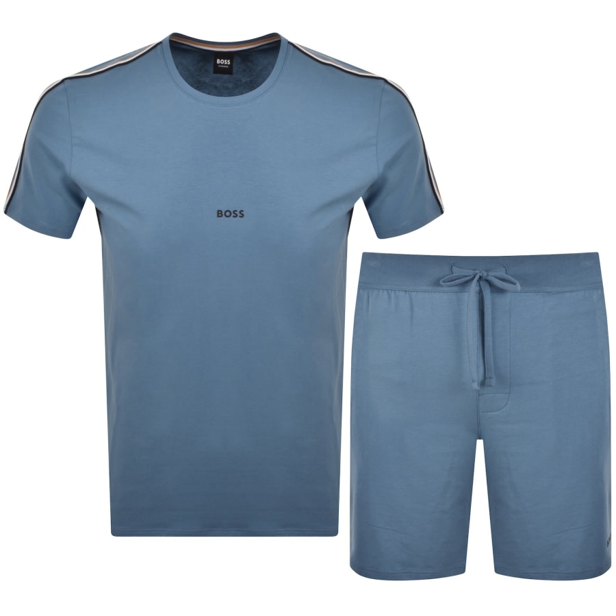 Image number 1 for BOSS Unique Short Set Blue
