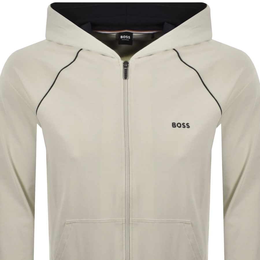 Image number 2 for BOSS Mix And Match Full Zip Hoodie Beige