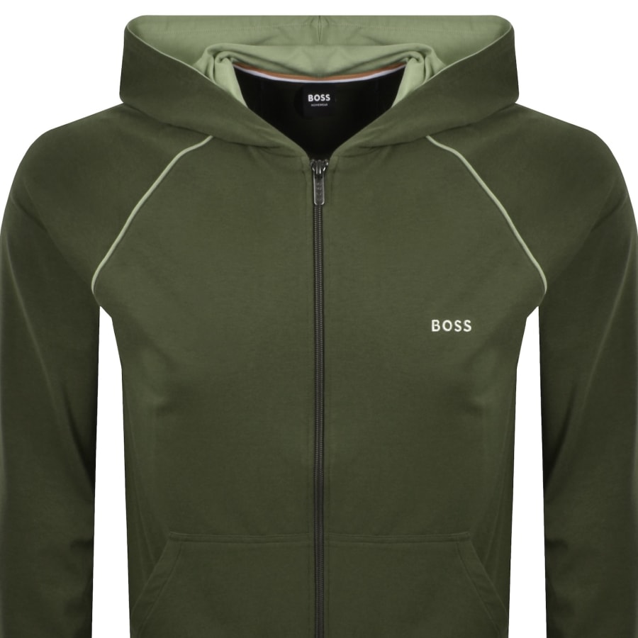 Image number 2 for BOSS Mix And Match Full Zip Hoodie Green