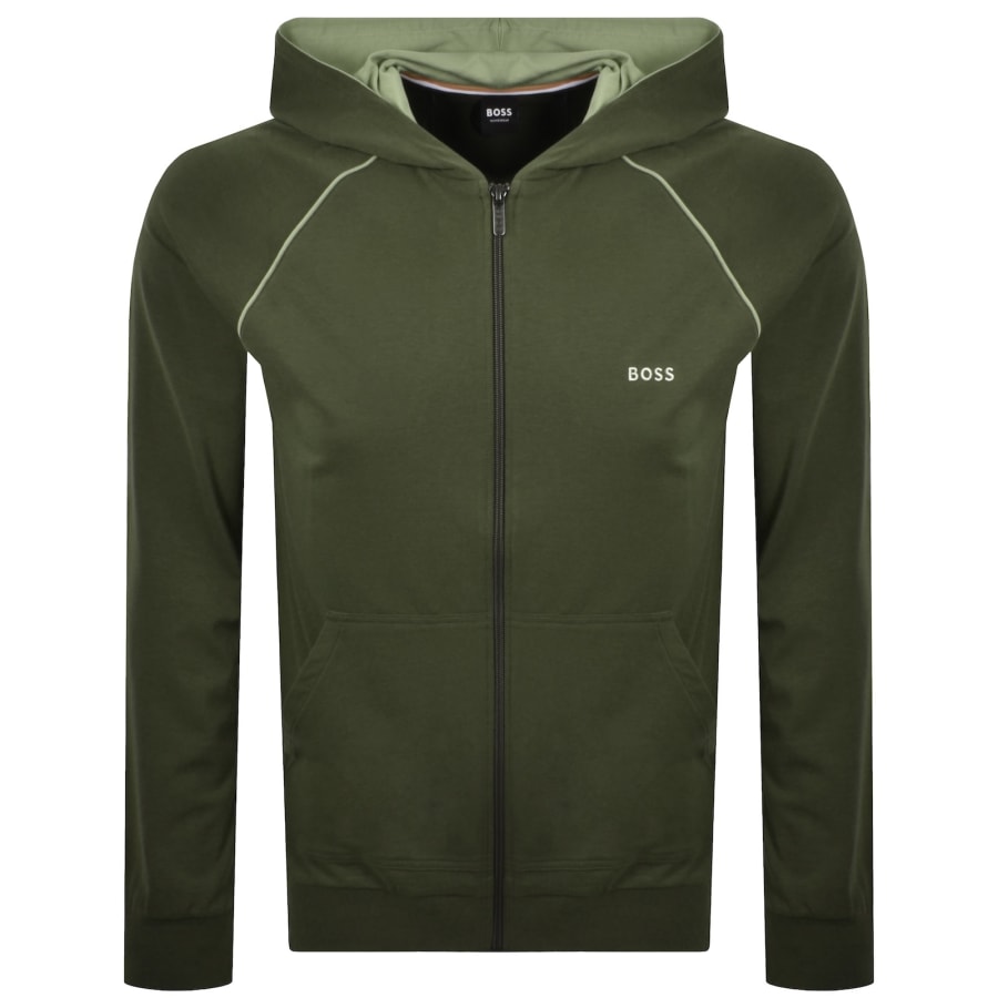 Image number 1 for BOSS Mix And Match Full Zip Hoodie Green