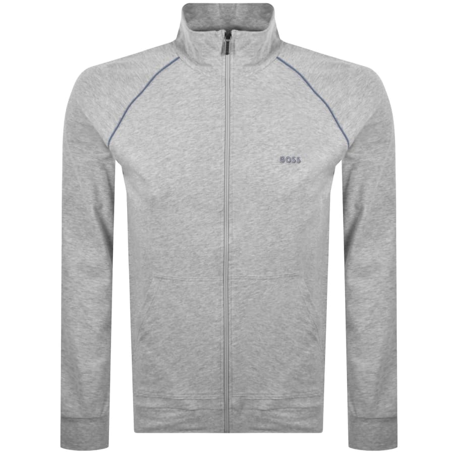Image number 1 for BOSS Mix And Match Full Zip Sweatshirt Grey