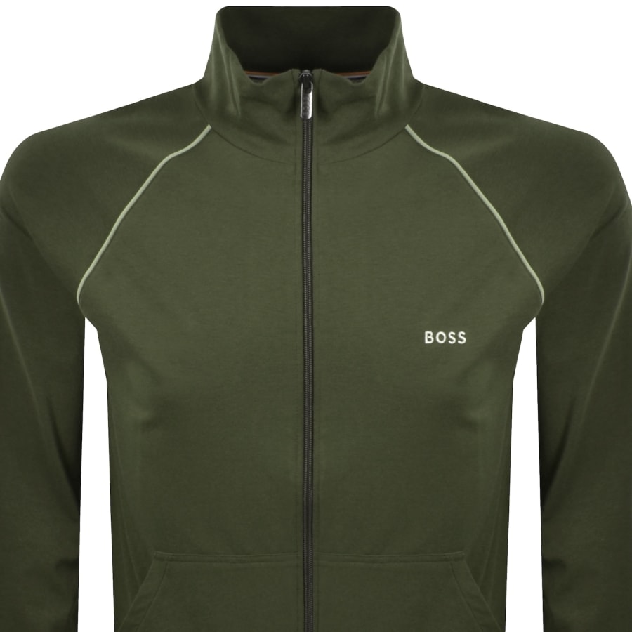 Image number 2 for BOSS Mix And Match Full Zip Sweatshirt Green