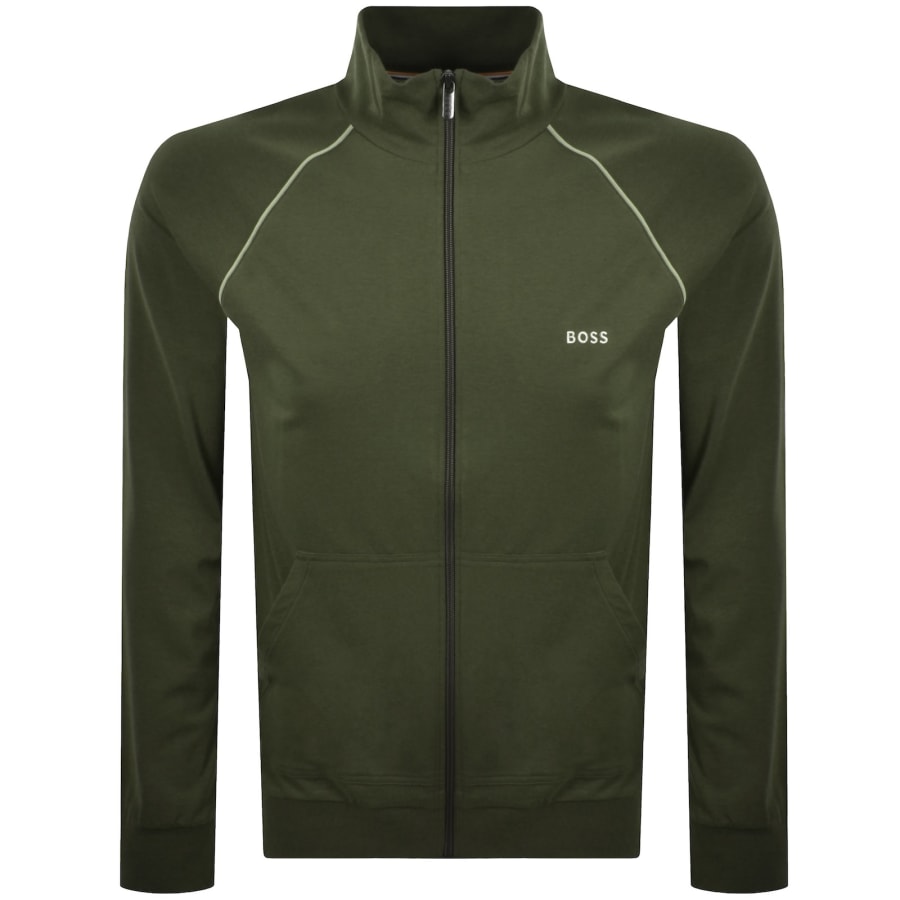 Image number 1 for BOSS Mix And Match Full Zip Sweatshirt Green