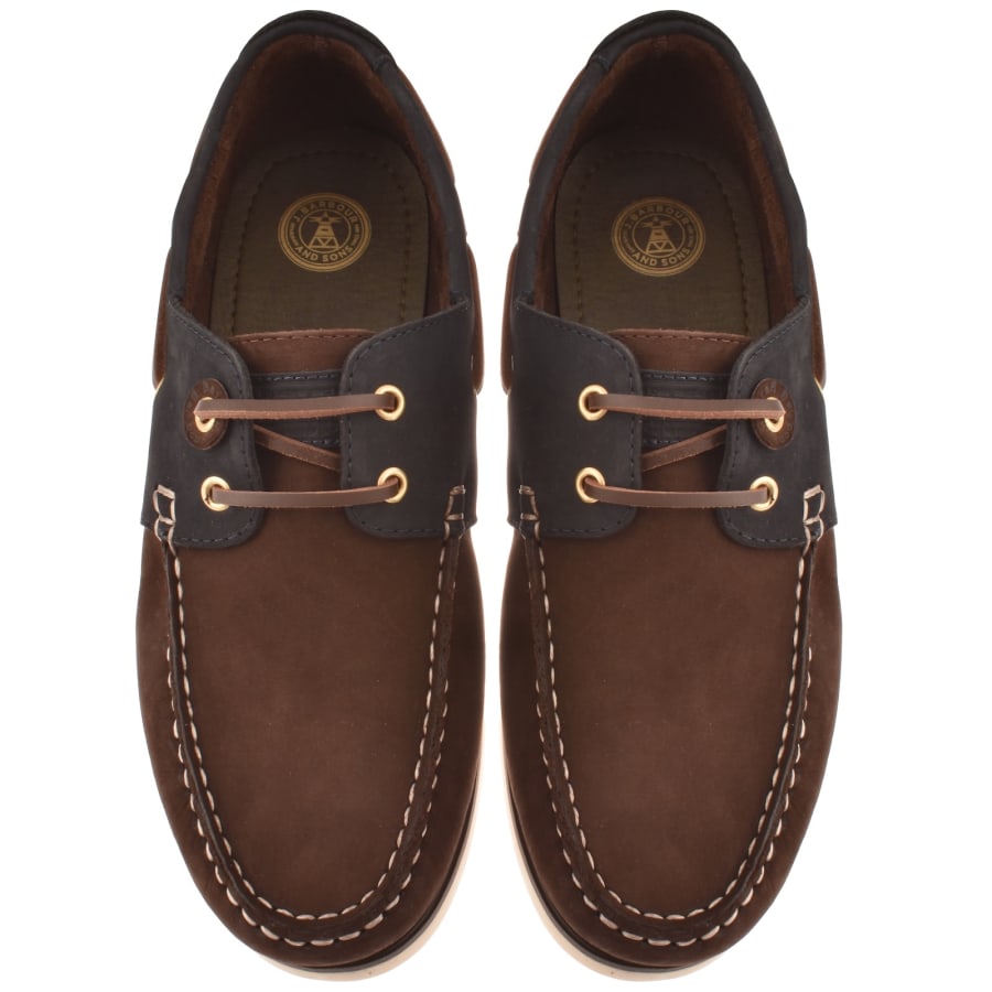 Image number 3 for Barbour Wake Boat Shoes Brown