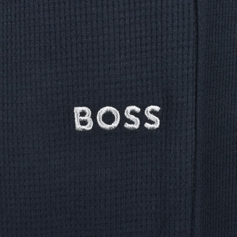 Image number 3 for BOSS Waffle Cuff Joggers Navy