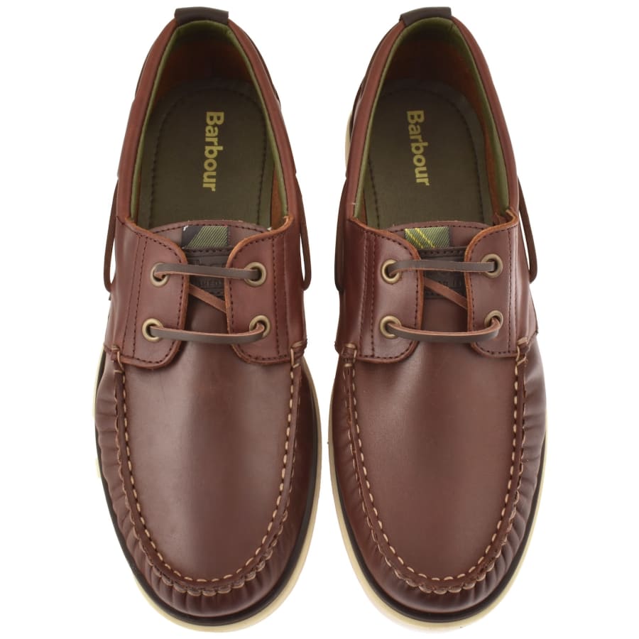 Image number 3 for Barbour Rothley Boat Shoes Brown