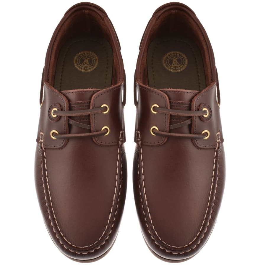 Image number 3 for Barbour Wake Boat Shoes Brown