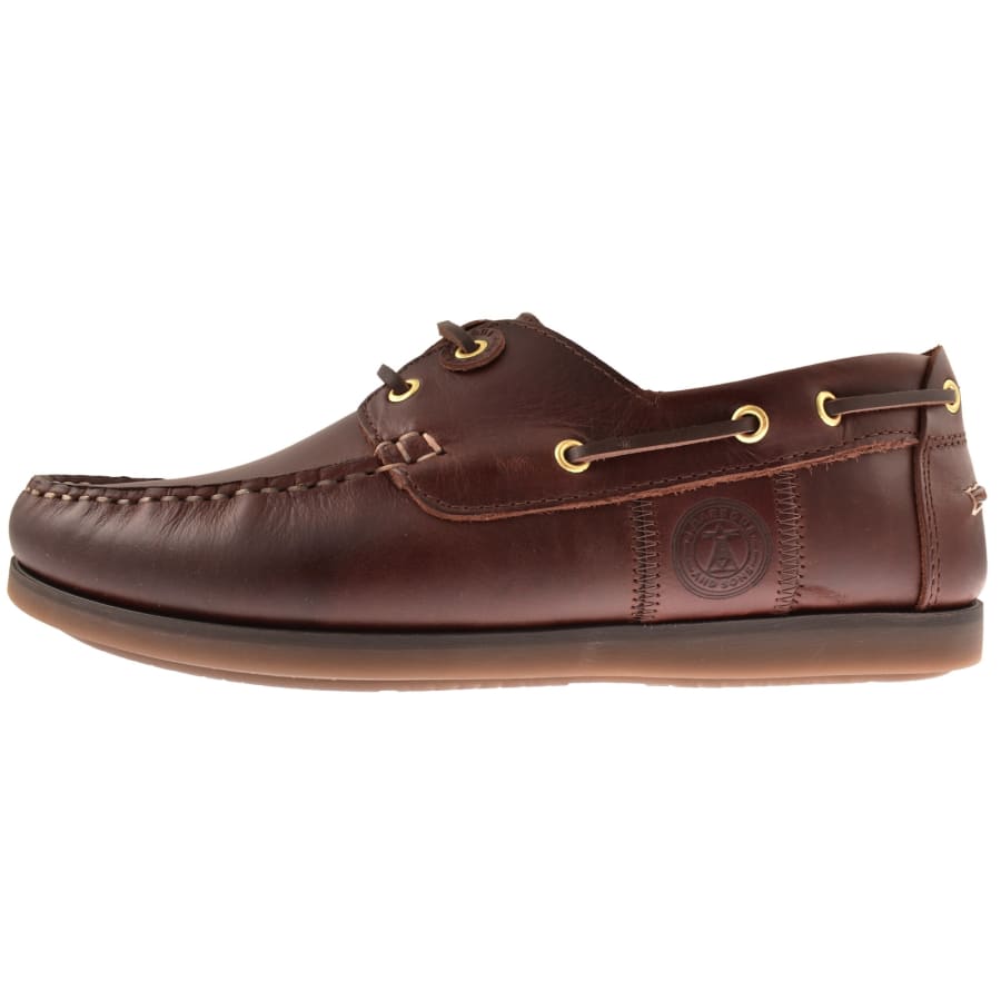 Image number 1 for Barbour Wake Boat Shoes Brown
