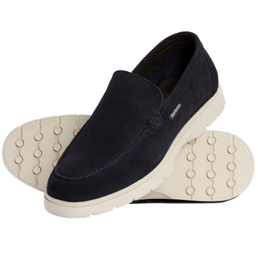 Image number 4 for Barbour Carty Loafer Shoes Navy