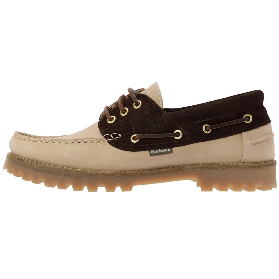 Image number 1 for Barbour Deck Boat Shoe Beige