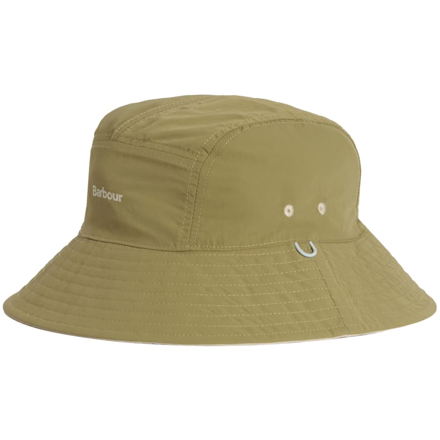 Image number 3 for Barbour Festival Reversible Bucket Hat Green