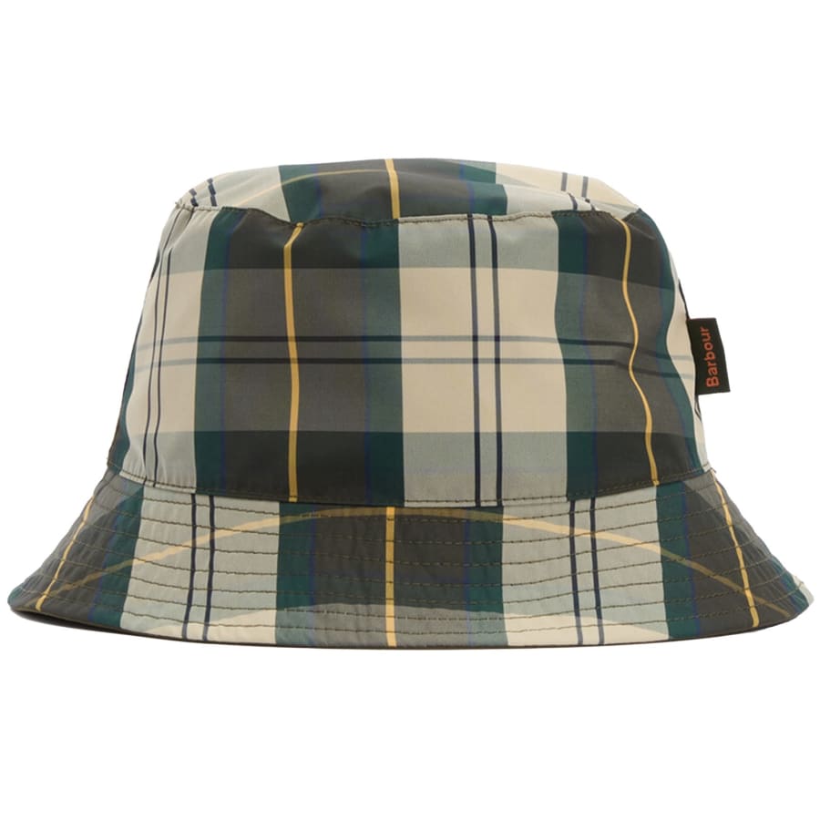 Image number 3 for Barbour Hutton Reversible Bucket Hat Green