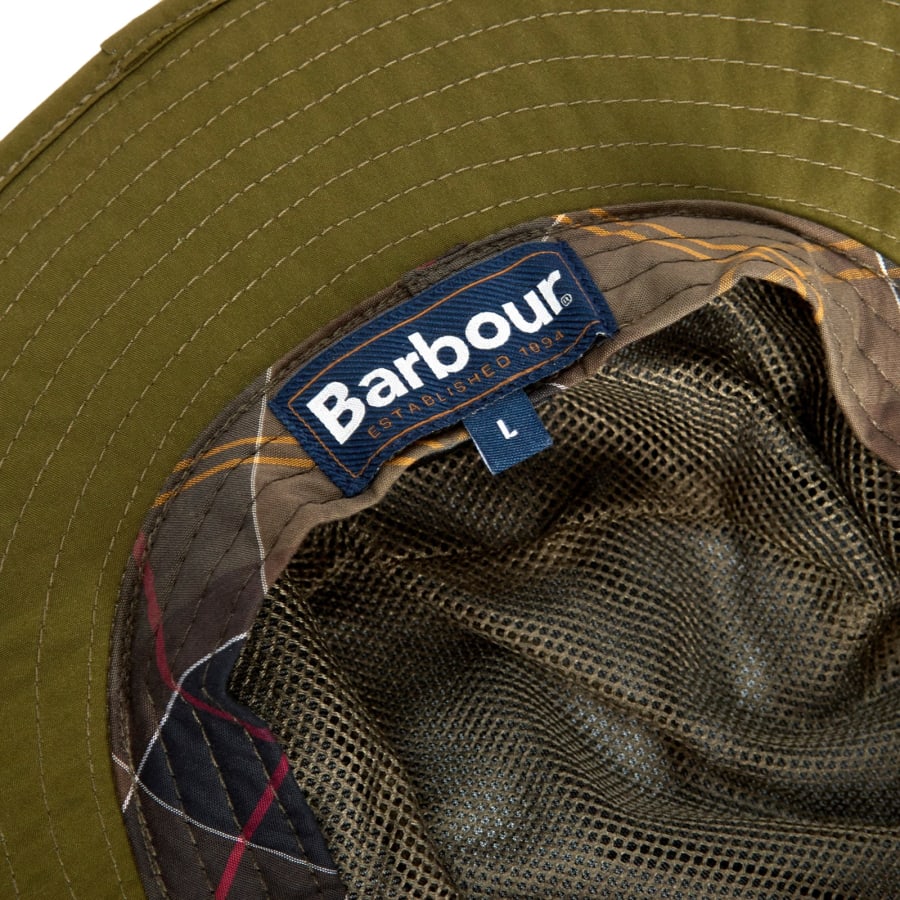Image number 3 for Barbour Longhall Bucket Hat Green