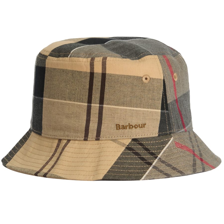 Image number 2 for Barbour Telfield Bucket Hat Dress Tartan Beige