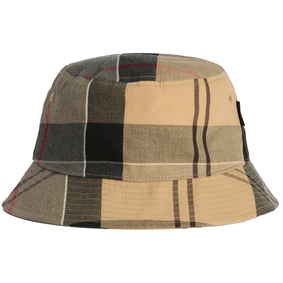 Image number 3 for Barbour Telfield Bucket Hat Dress Tartan Beige