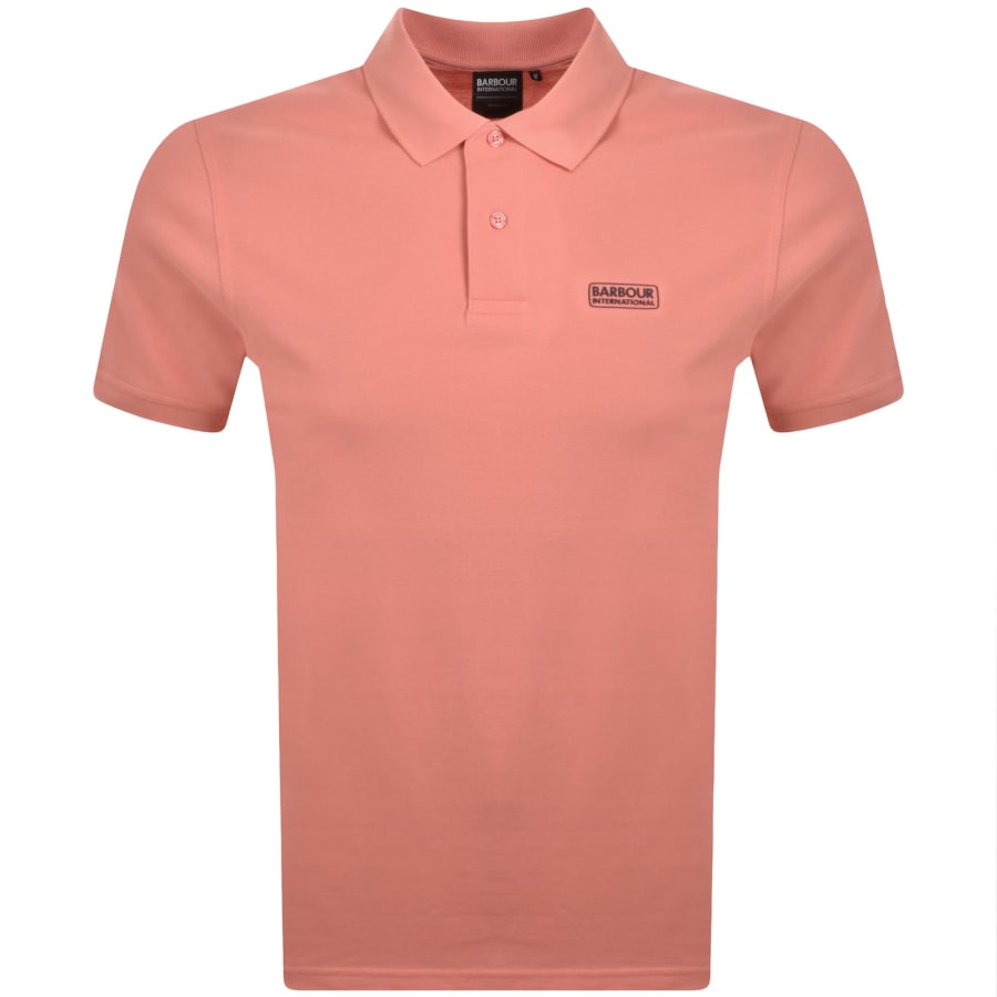 Image number 1 for Barbour International Essential Polo T Shirt Pink