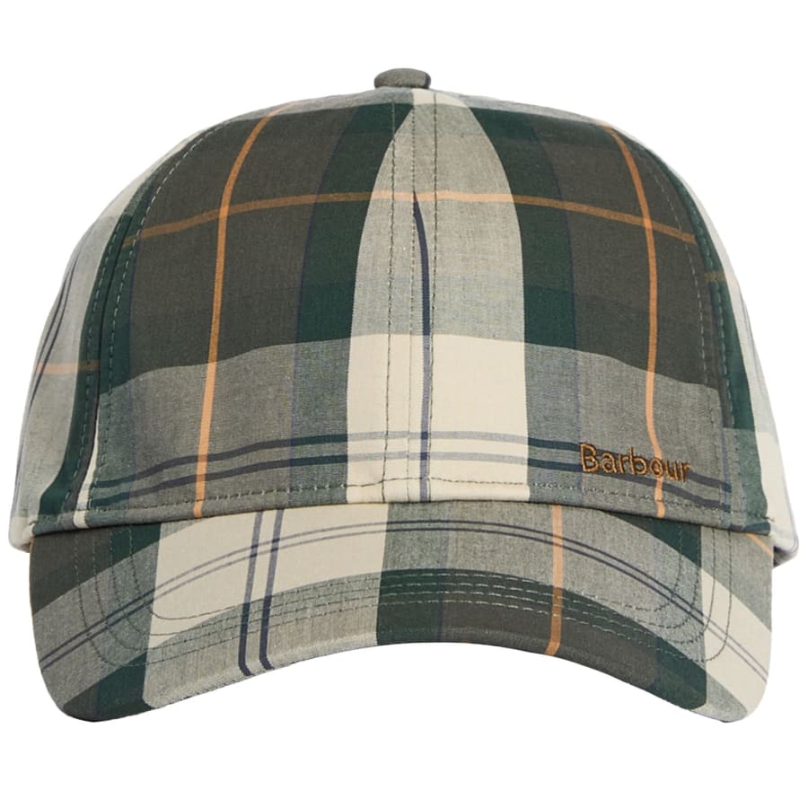 Image number 1 for Barbour Telfield Baseball Cap Tartan Green