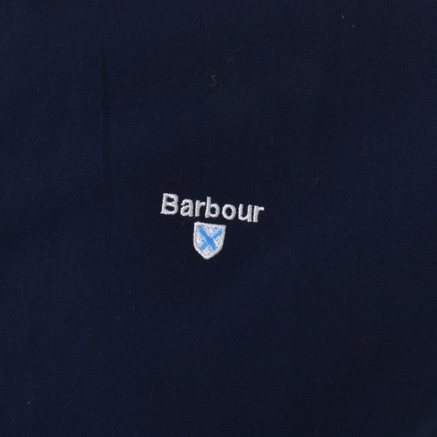 Image number 3 for Barbour Short Sleeved Oxtown Shirt Navy
