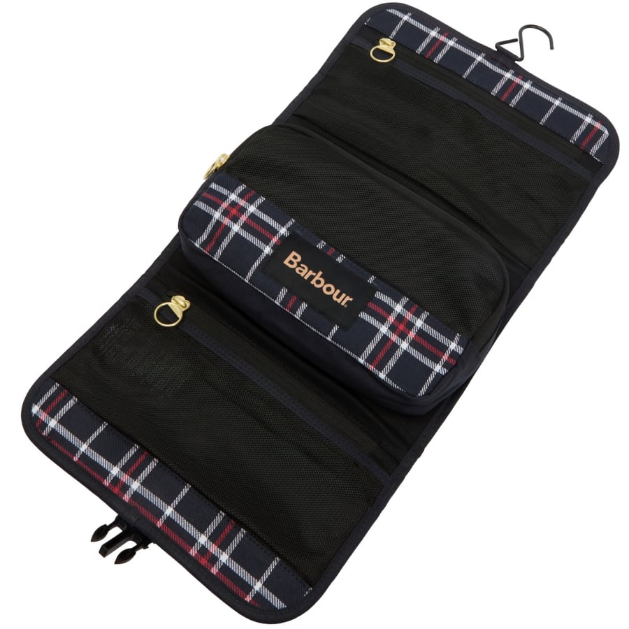 Image number 3 for Barbour Transport Hanging Wash Bag Navy