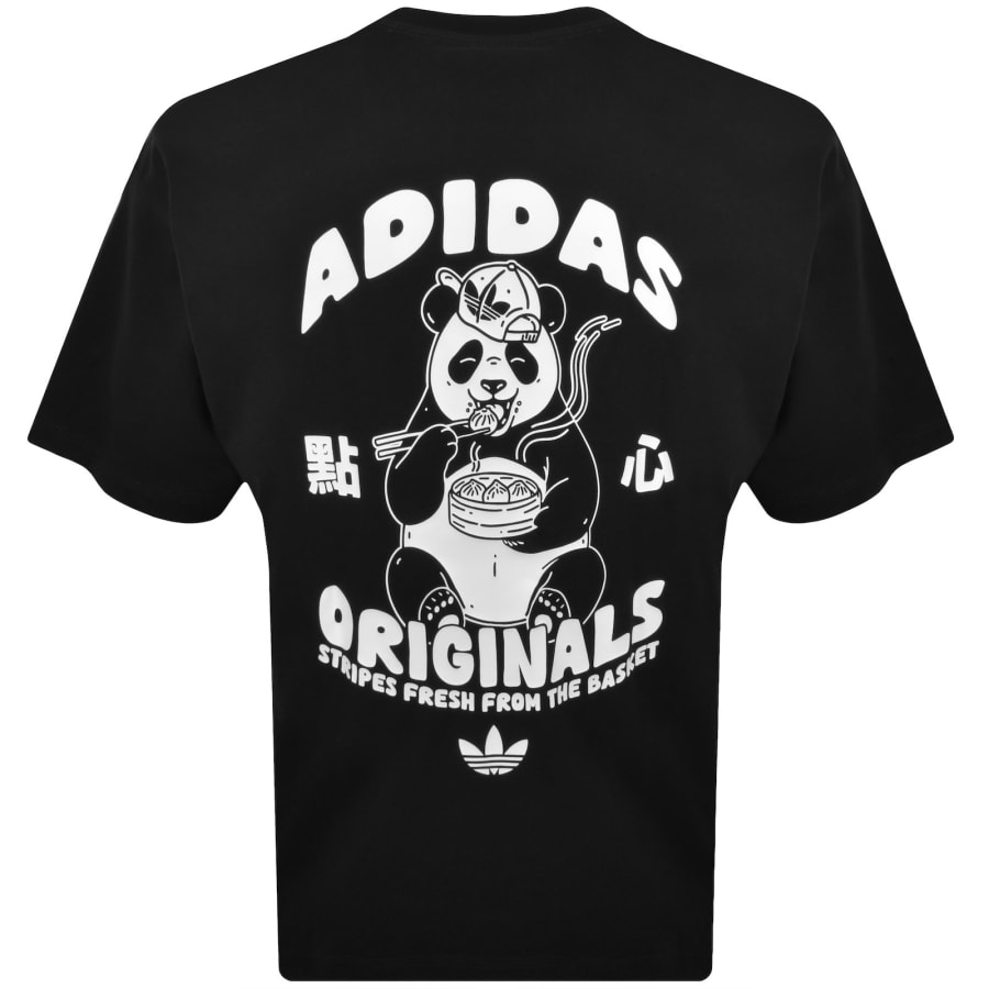 Image number 5 for adidas Originals Oversized Chopstick T Shirt Black