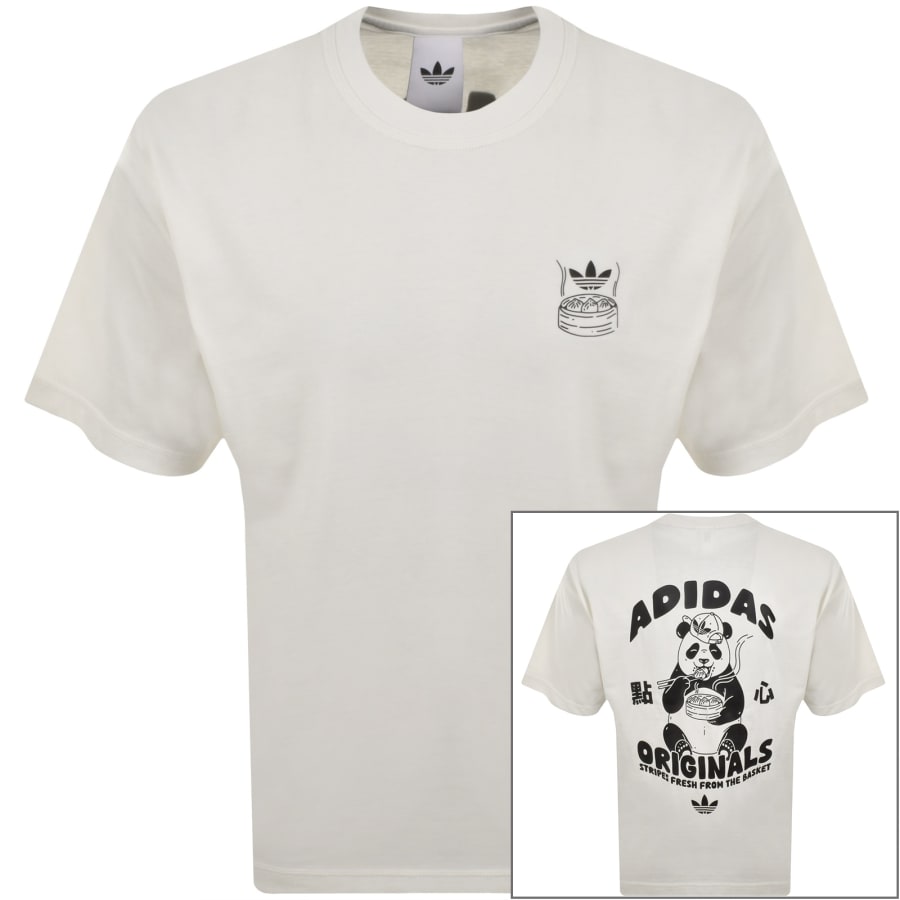 Image number 1 for adidas Originals Oversized Chopstick T Shirt White