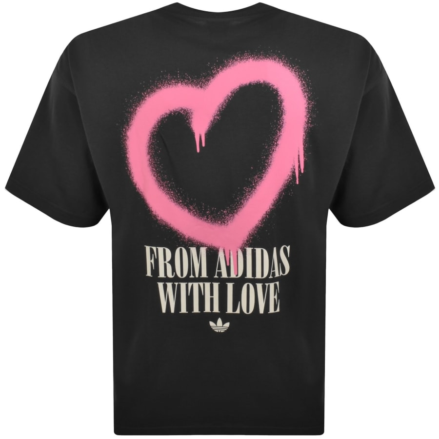 Image number 5 for adidas Originals VDay Heart Graphic T Shirt Black