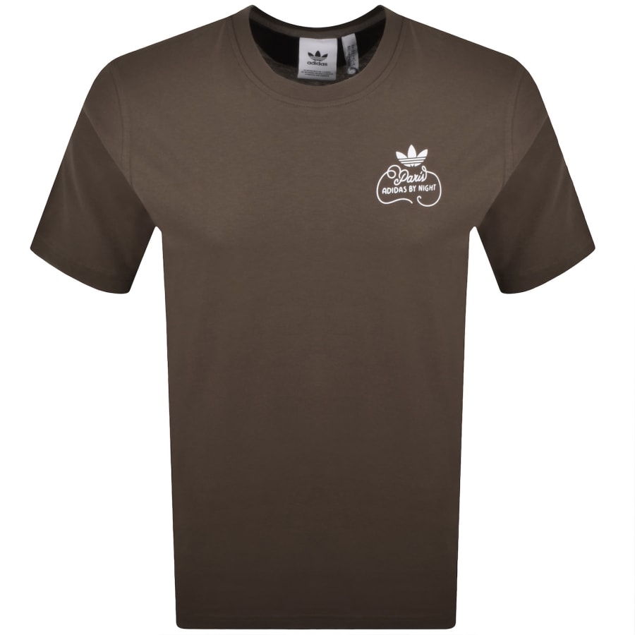 Image number 2 for adidas Originals Paris View T Shirt Brown