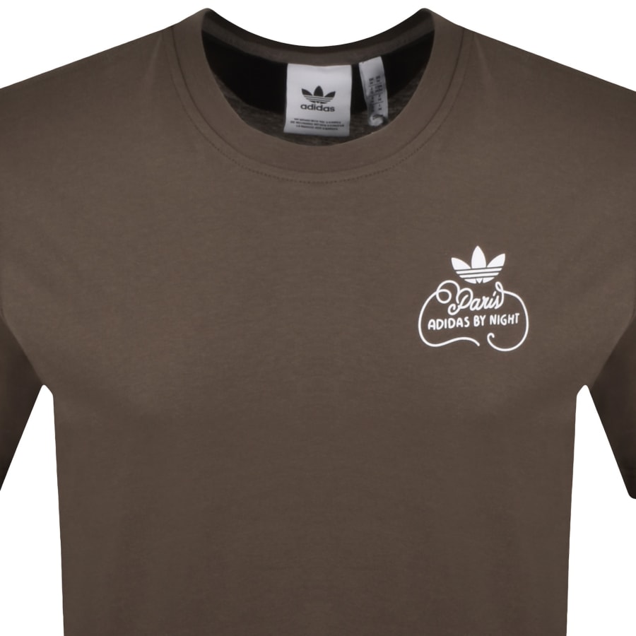 Image number 3 for adidas Originals Paris View T Shirt Brown