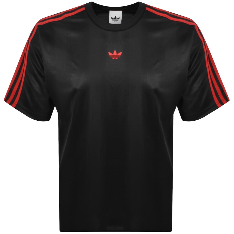 Image number 1 for adidas Originals Jacquard Jersey T Shirt Black
