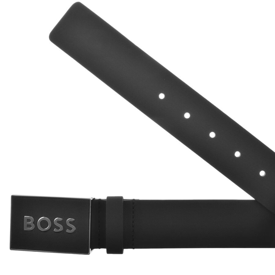 Image number 2 for BOSS Icon Leather Belt Black