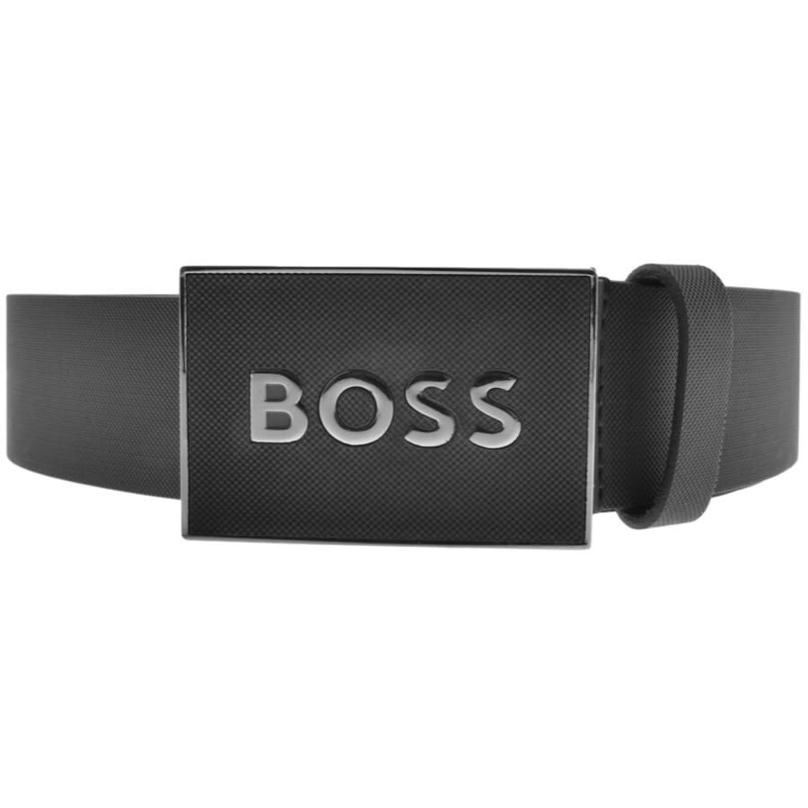 Image number 1 for BOSS Icon Leather Belt Black