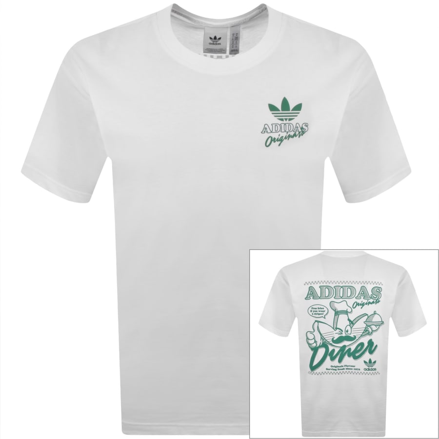Image number 1 for adidas Originals Diner GFX T Shirt White