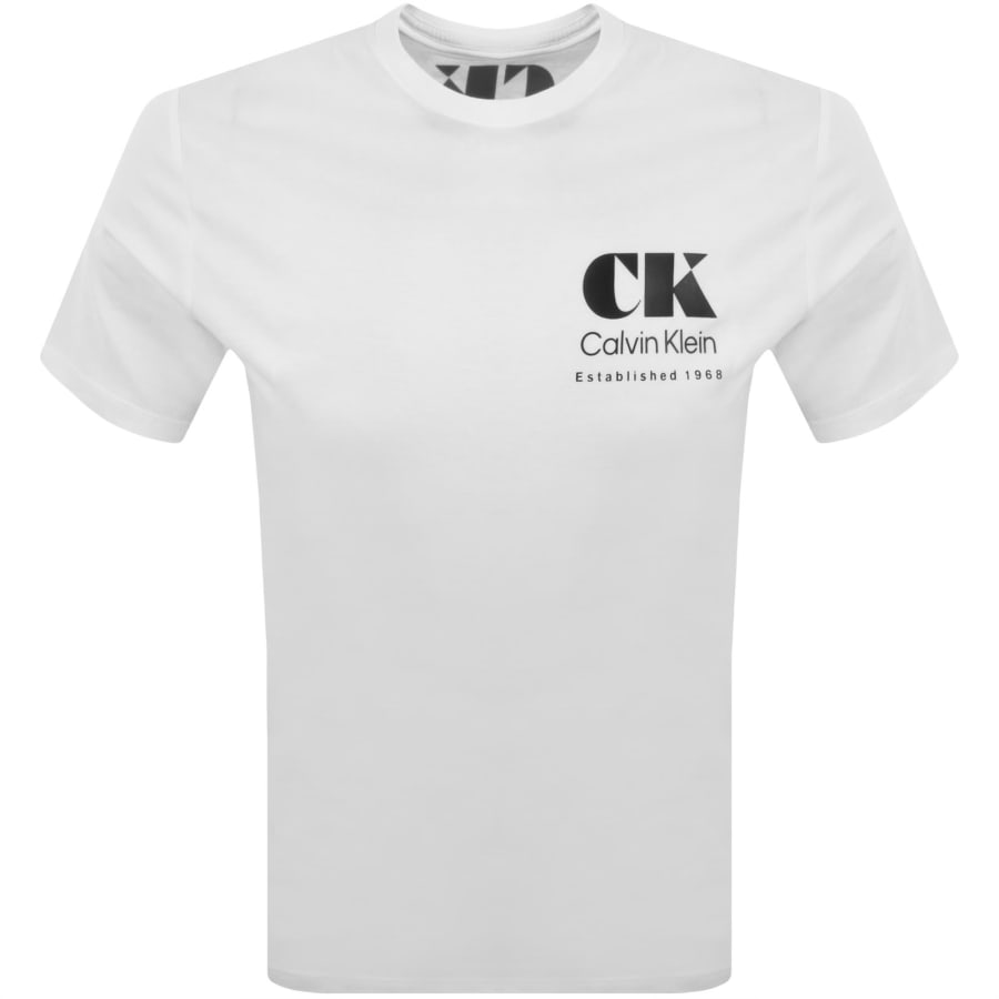 Image number 2 for Calvin Klein Jeans Graphic T Shirt White