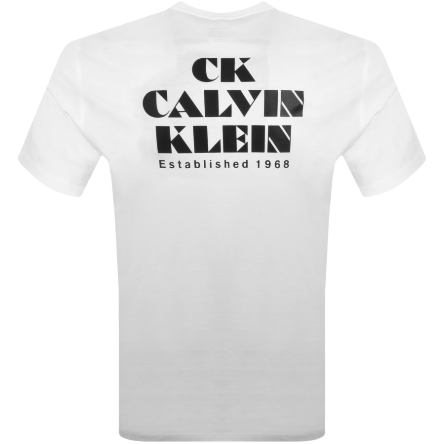 Image number 5 for Calvin Klein Jeans Graphic T Shirt White