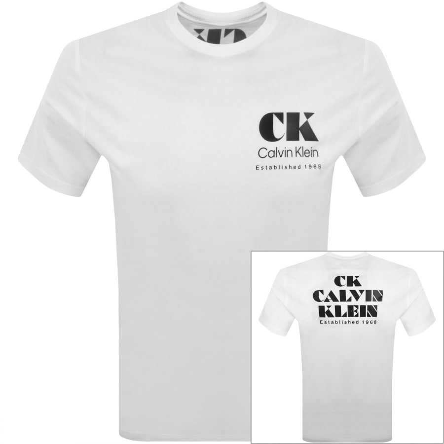 Image number 1 for Calvin Klein Jeans Graphic T Shirt White