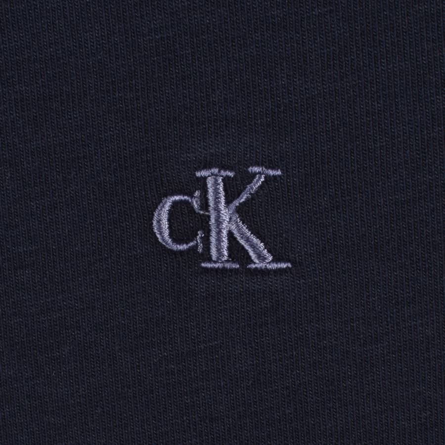 Image number 3 for Calvin Klein Slim Fit Crew Neck T Shirt Navy