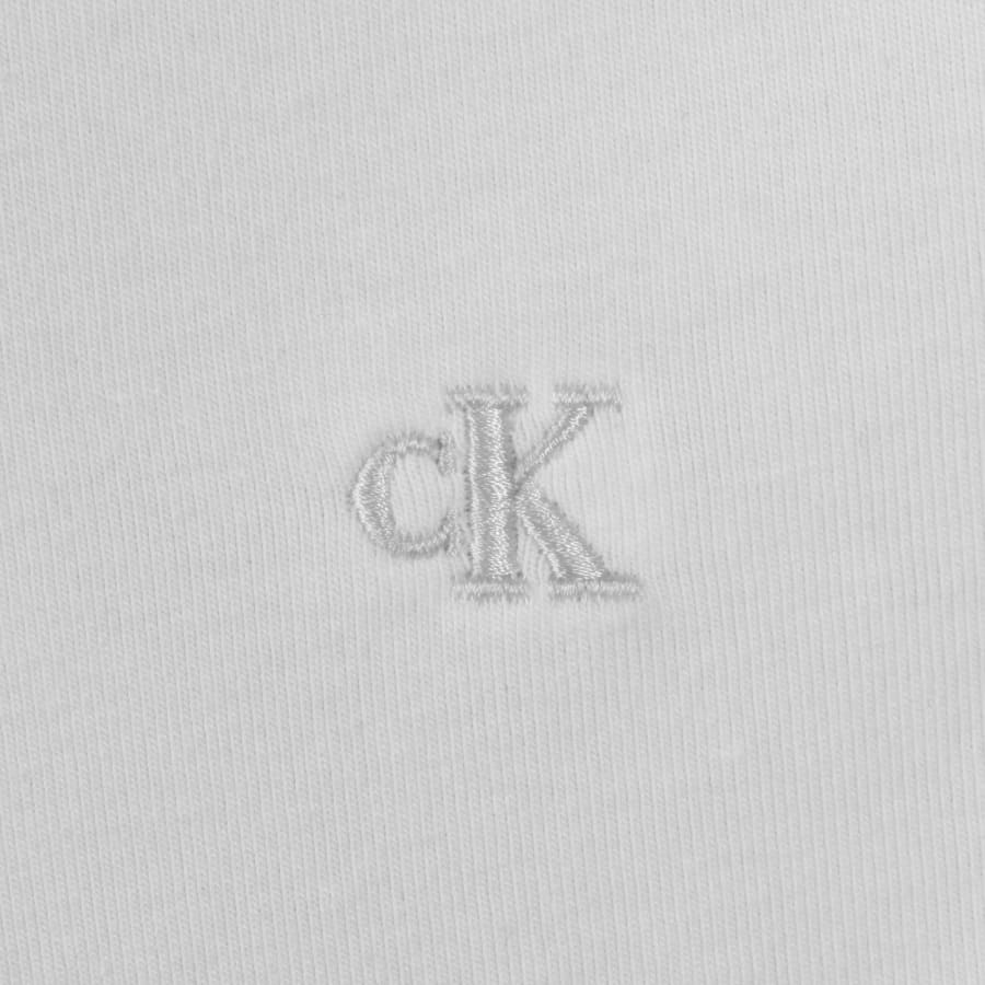 Image number 3 for Calvin Klein Slim Fit Crew Neck T Shirt White