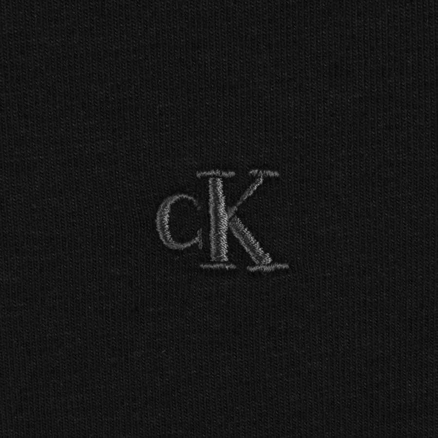 Image number 3 for Calvin Klein Slim Fit Crew Neck T Shirt Black