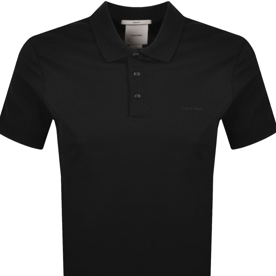 Image number 2 for Calvin Klein Tech Interlock Polo Black