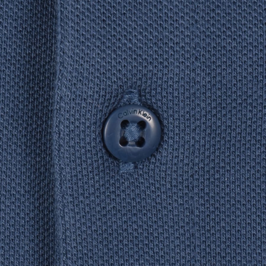 Image number 4 for Calvin Klein Jeans Collar Block Pique Polo Blue